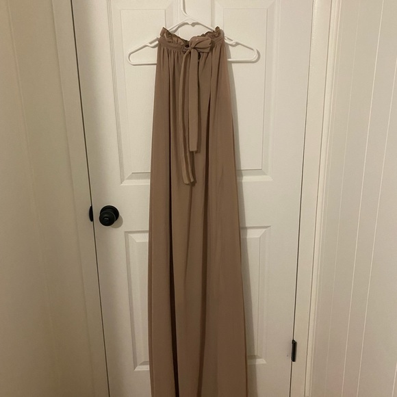 Chiffon Halter Neck Bridesmaids Dress - Picture 7 of 10